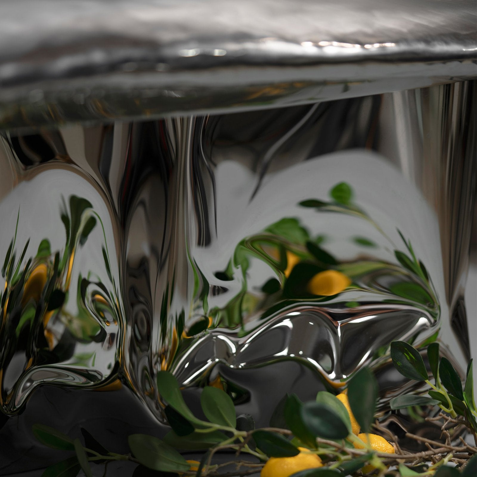 Inflated Steel Coffee Table - Pebble Series by Nitush Aroosh — close-up