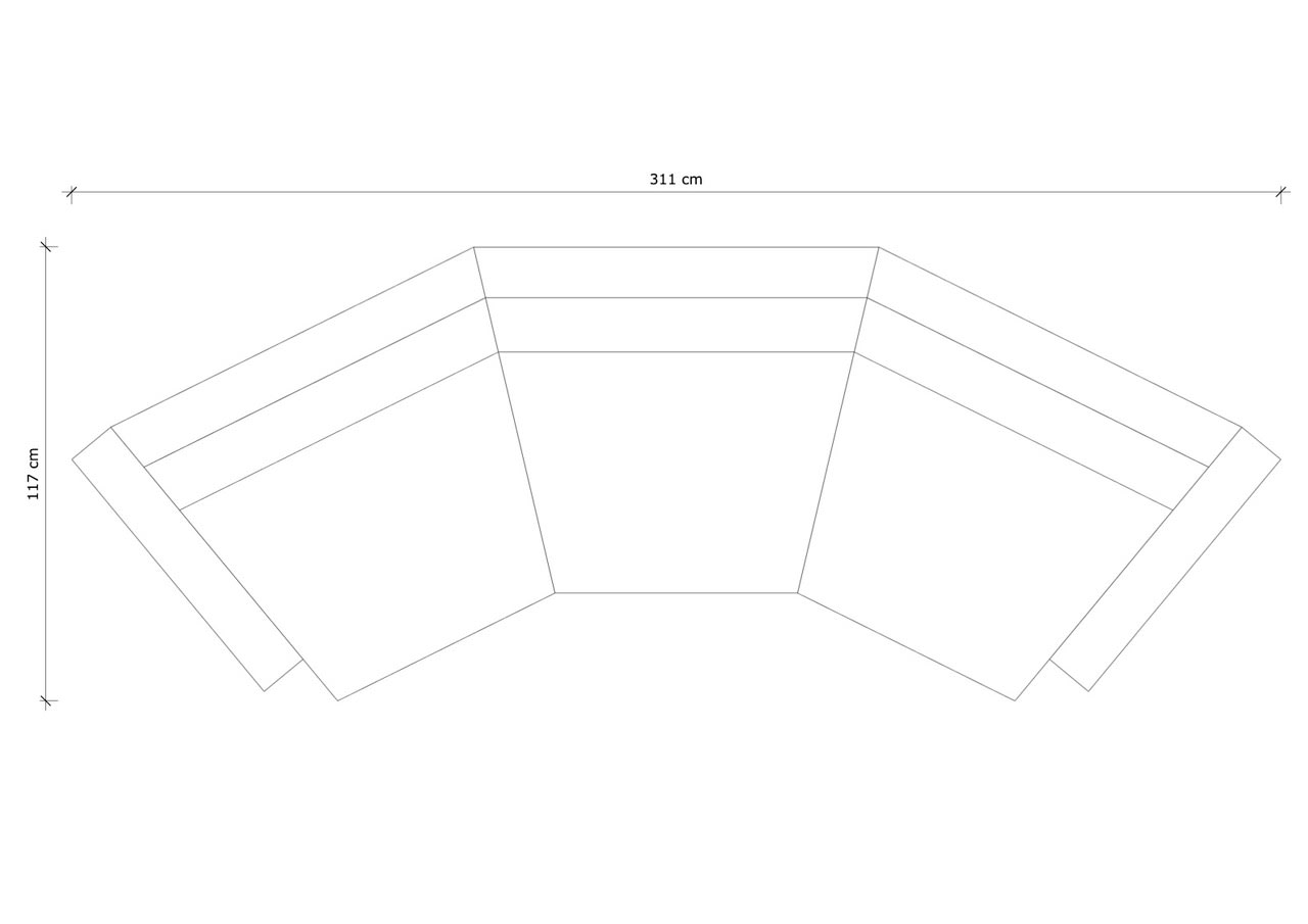 FORSEN SOFA, THREE SEATER — detail view