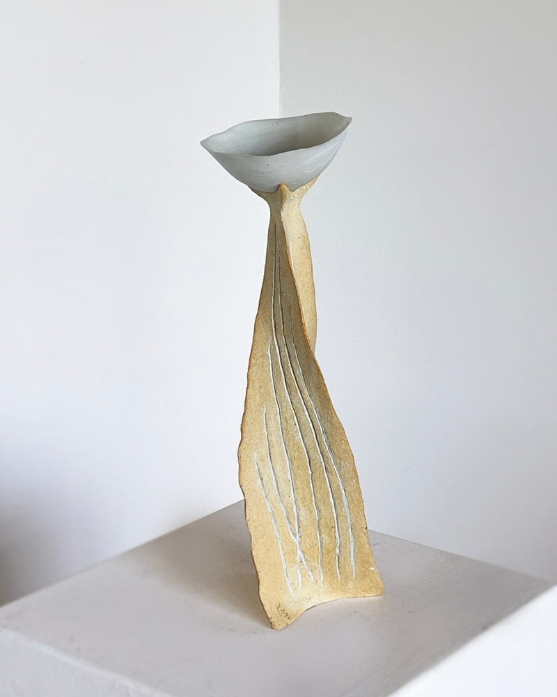 Porcelain dish on pedestal by Porter Studio | The Oblist
