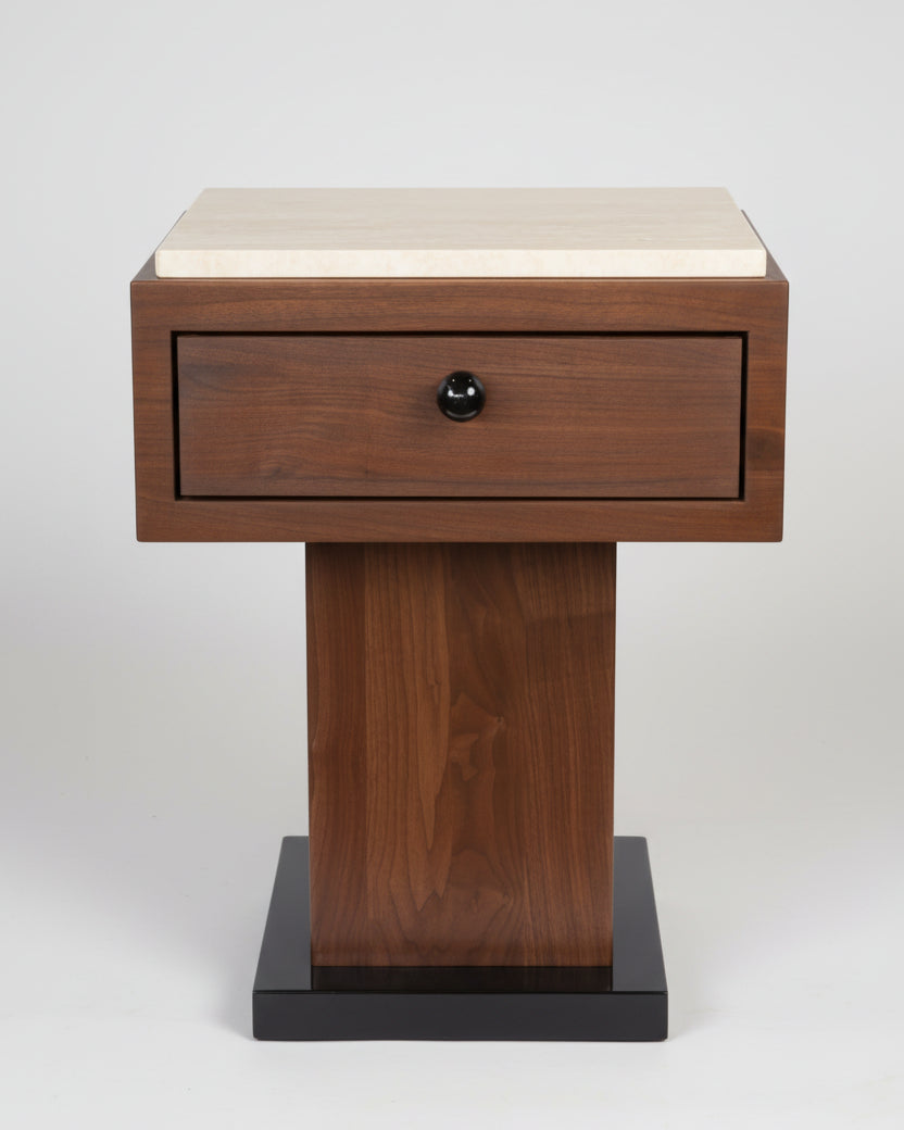 The Nightstand by Studio Vraco | The Oblist — walnut wood, modern design