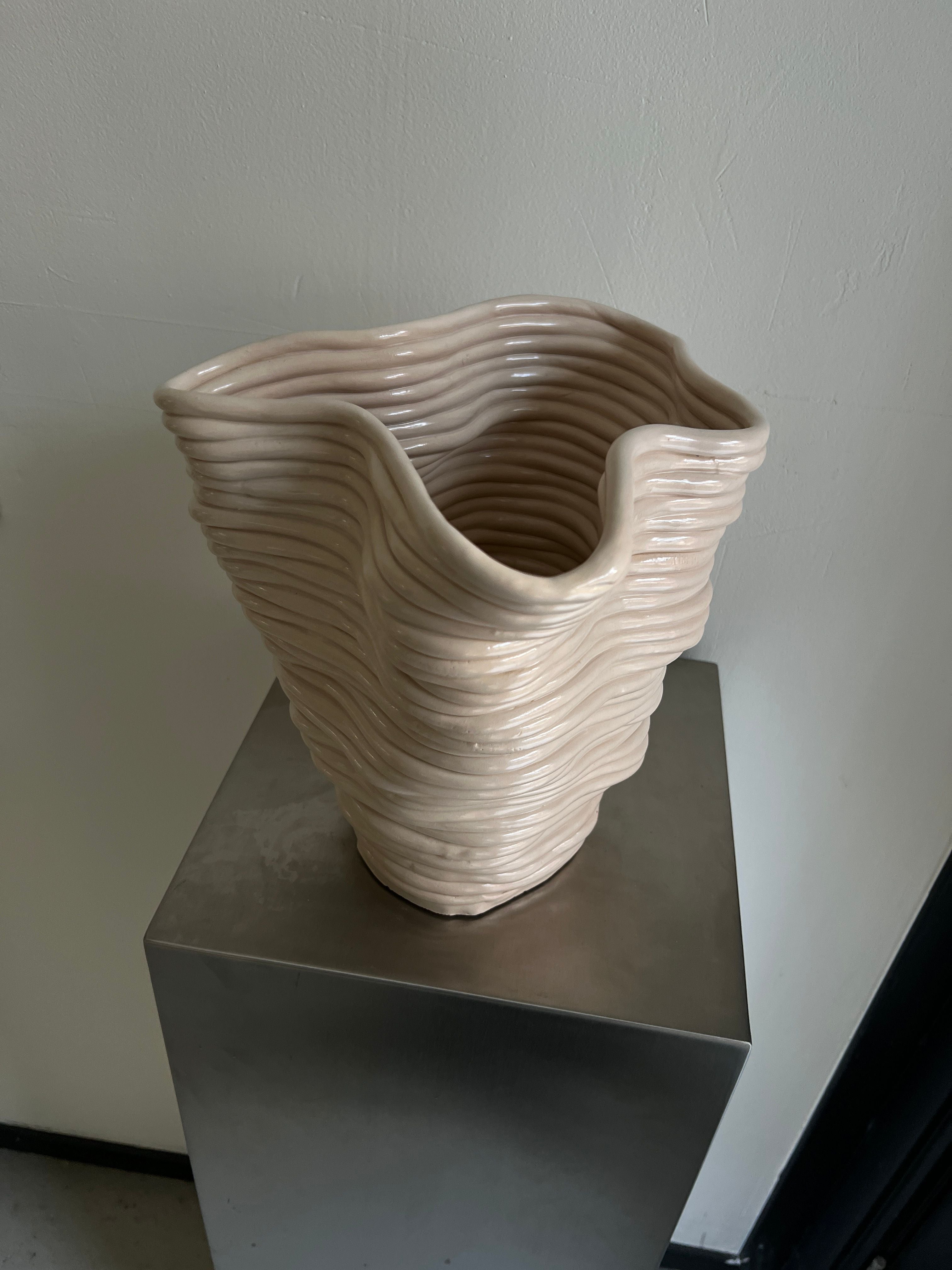 Wobbly Vase Natural — side angle