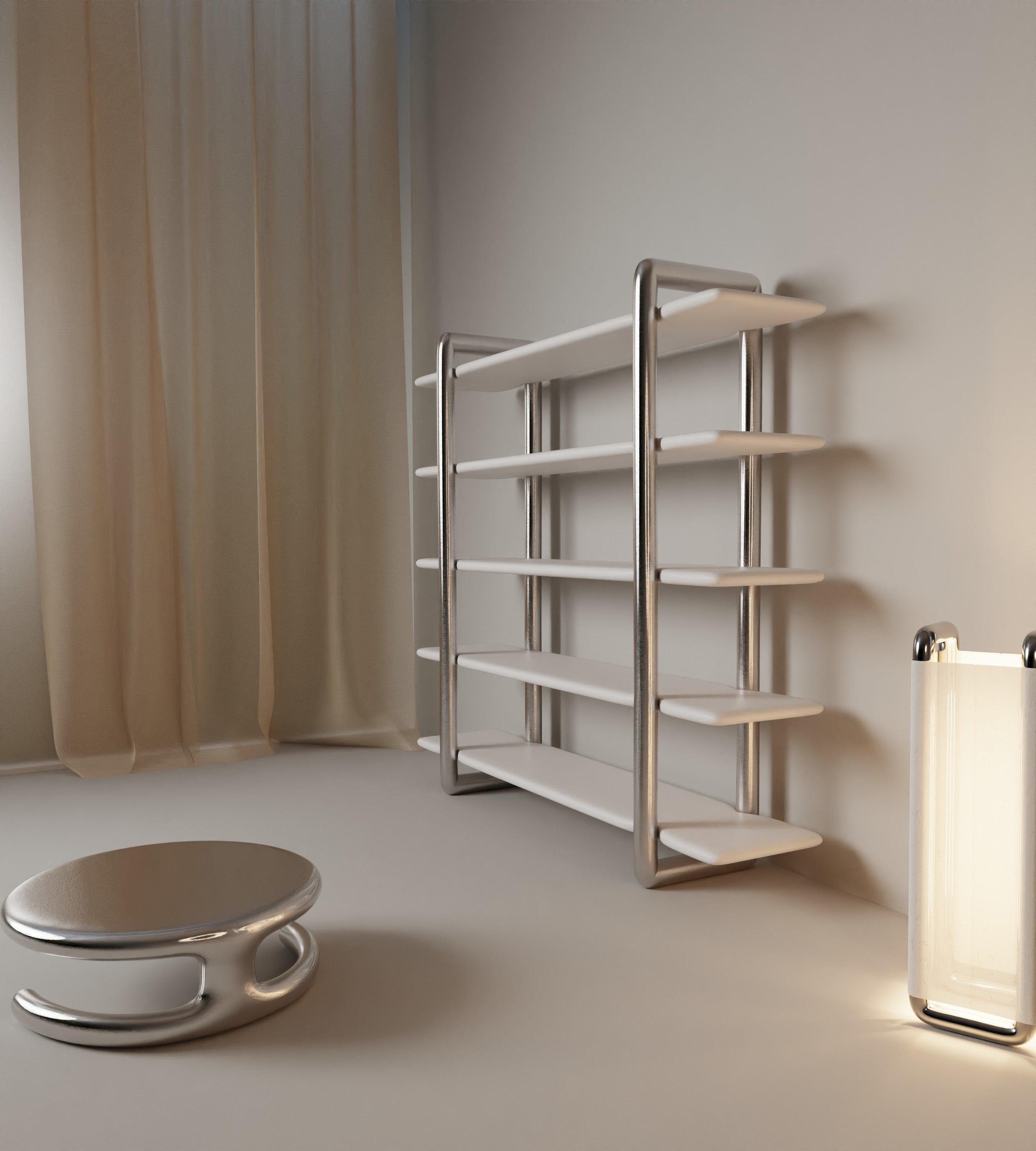 “CANDY” Bookshelf | Stainless steel