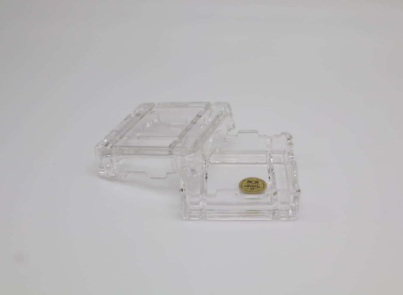 Vintage RCR 24% Lead Crystal 'Cuba' Trinket Box (1985) by Forma Finds | The Oblist