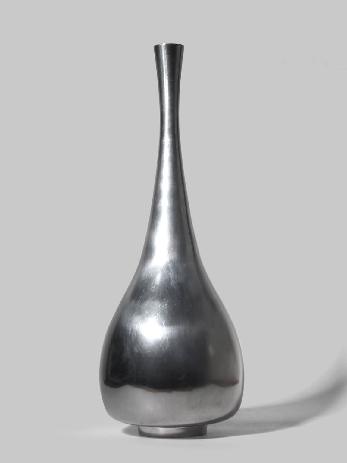 Polished Aluminum Teardrop Tall Vase by Vintage Stories | The Oblist