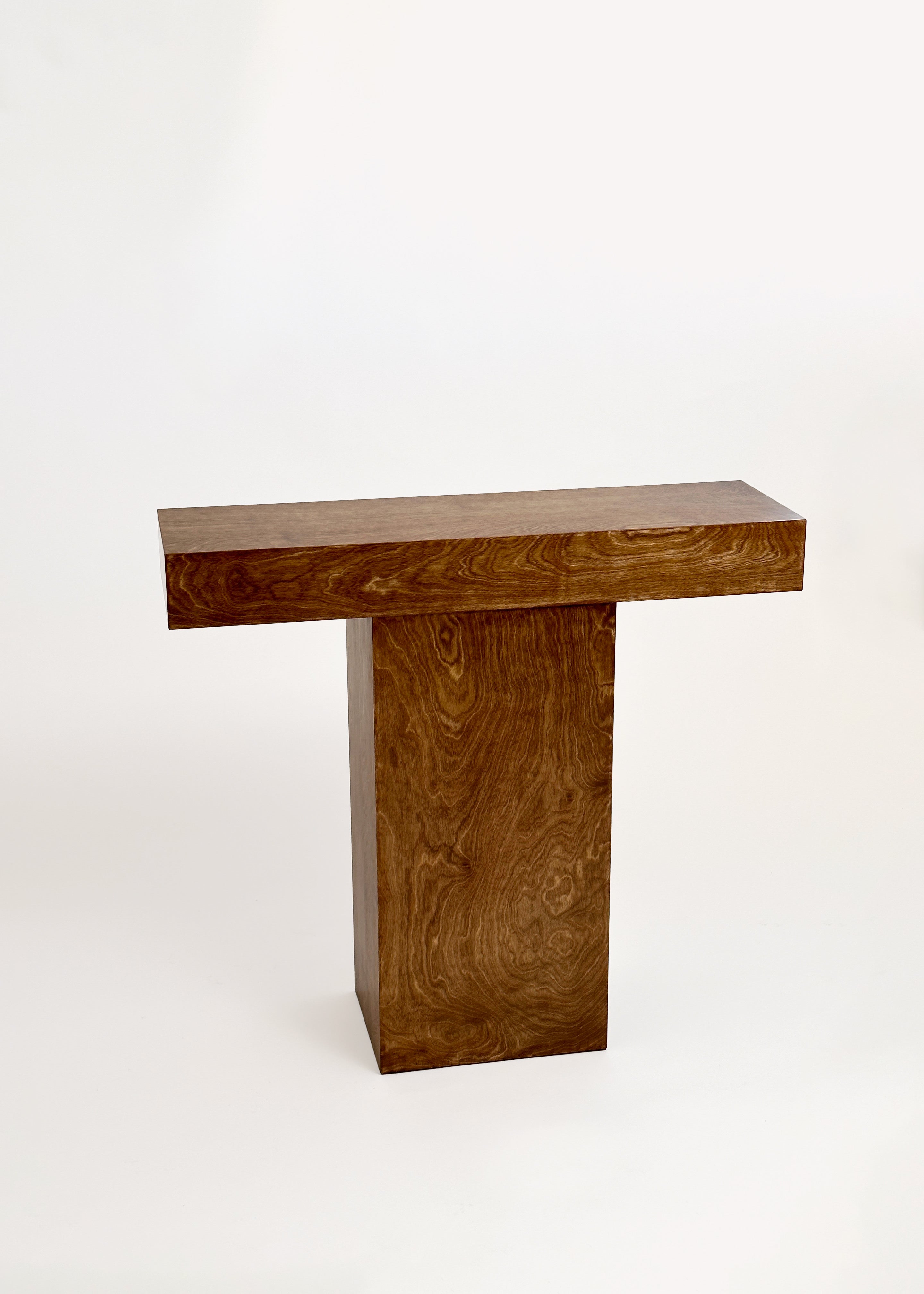 The Truss Console 02 by GOONS features a modern, thick rectangular top and wide base—crafted by Paris design studio Goons—displayed against a plain white background.