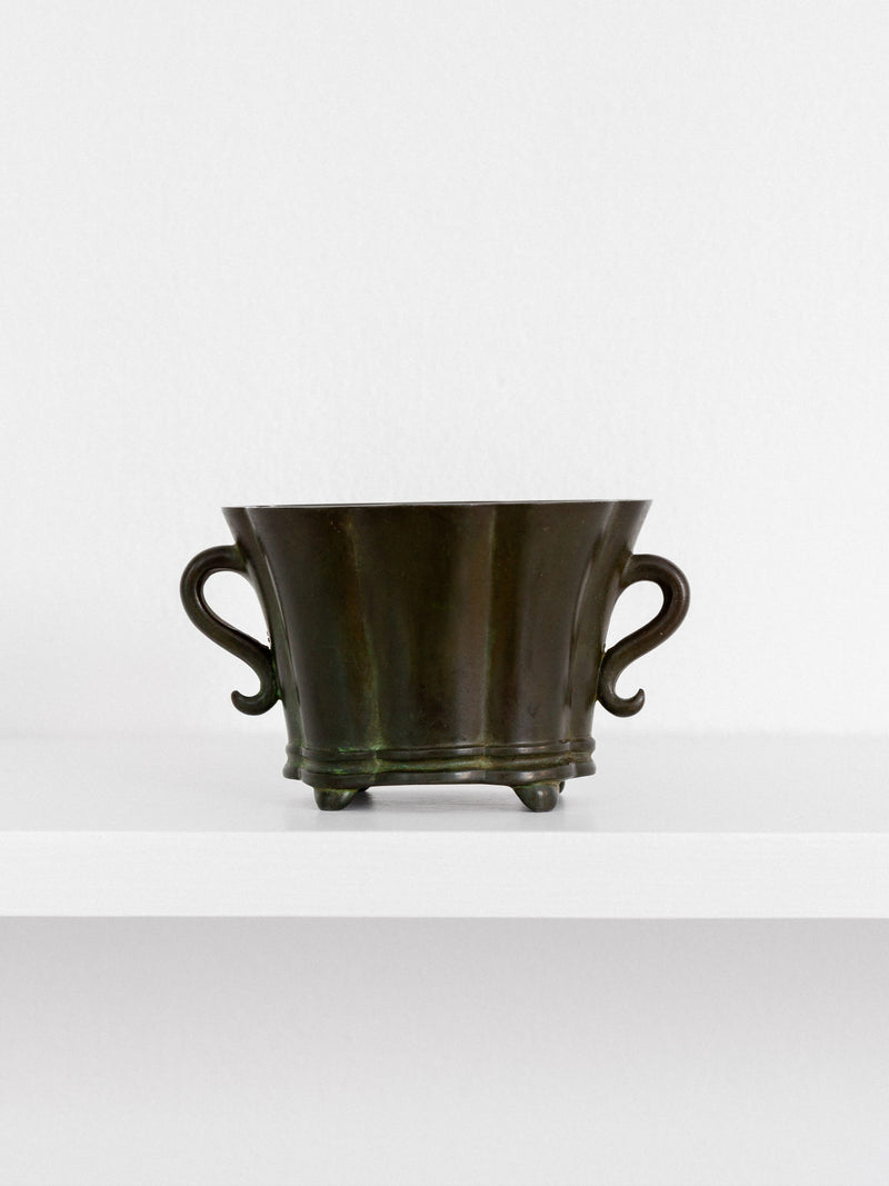 Art Deco Miniature Jardiniere by Just Andersen | The Oblist — bronze finish, vintage design