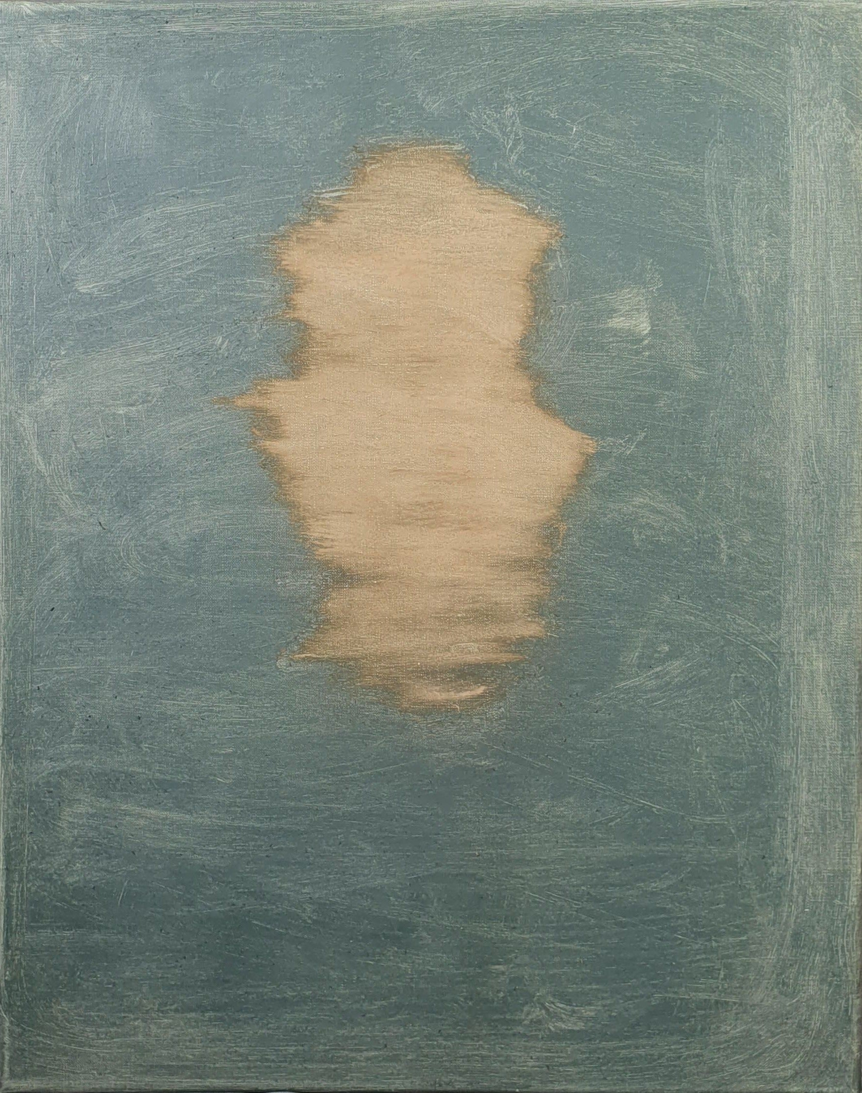 'Poem of atoms III' painting — side angle