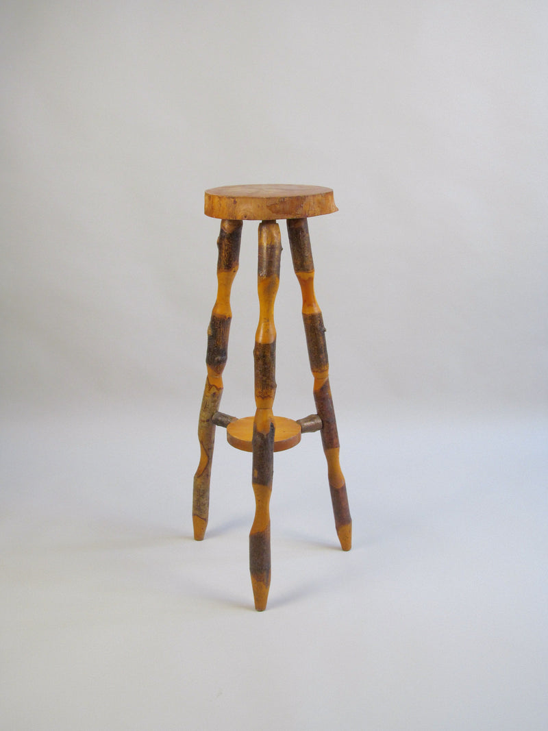 Naturalistic Wooden End Table — close-up of handcrafted wooden legs