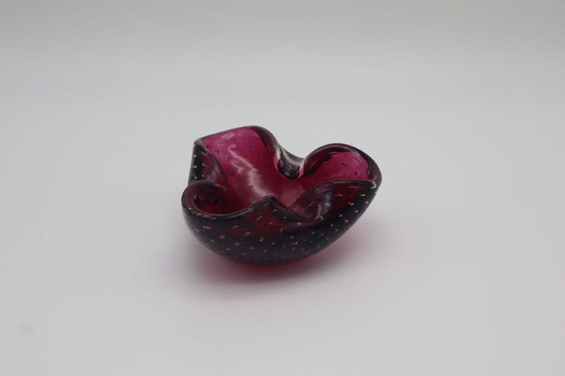 Mid-Century Murano Glass Bullicante Bowl & Ashtray – 1960s by Forma Finds | The Oblist