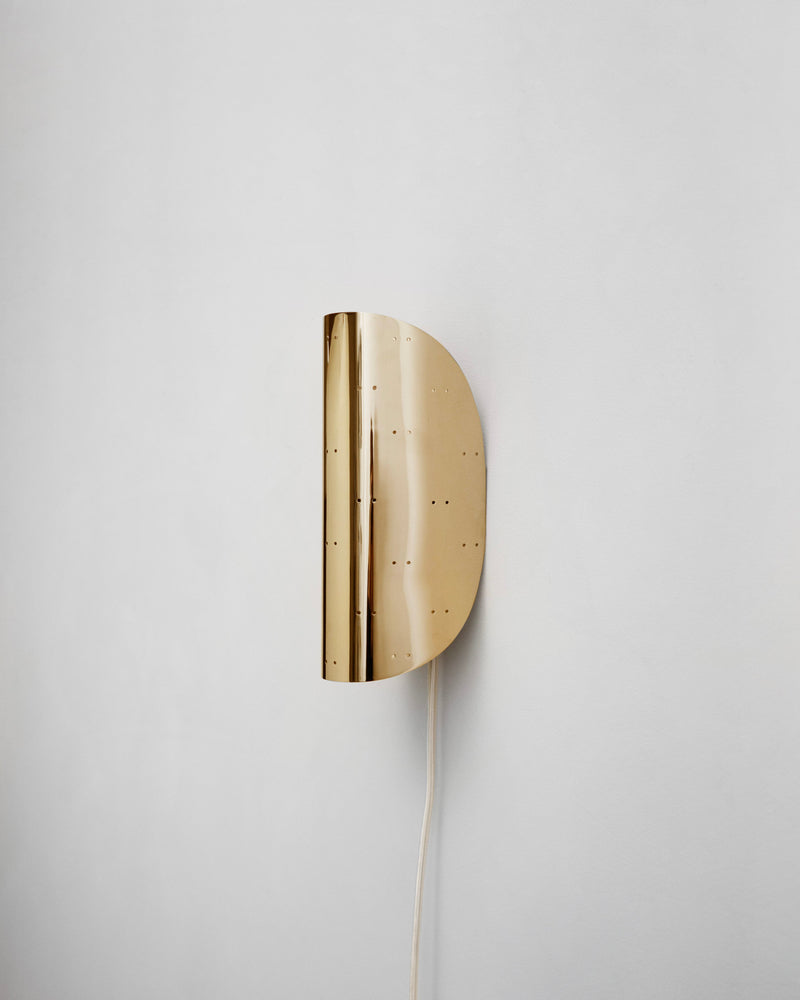 Giselle Wall Lamp - Polished Brass by Hein Studio | The Oblist — polished brass material, modern design