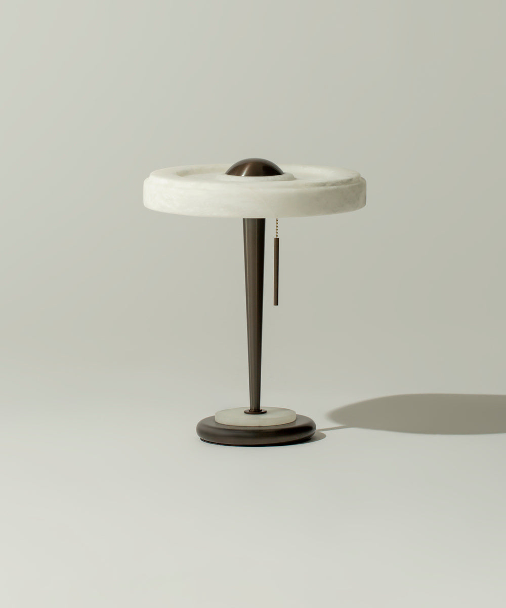 "BENNY" table Lamp in alabaster and bronze by MATLIGHT Milano | The Oblist