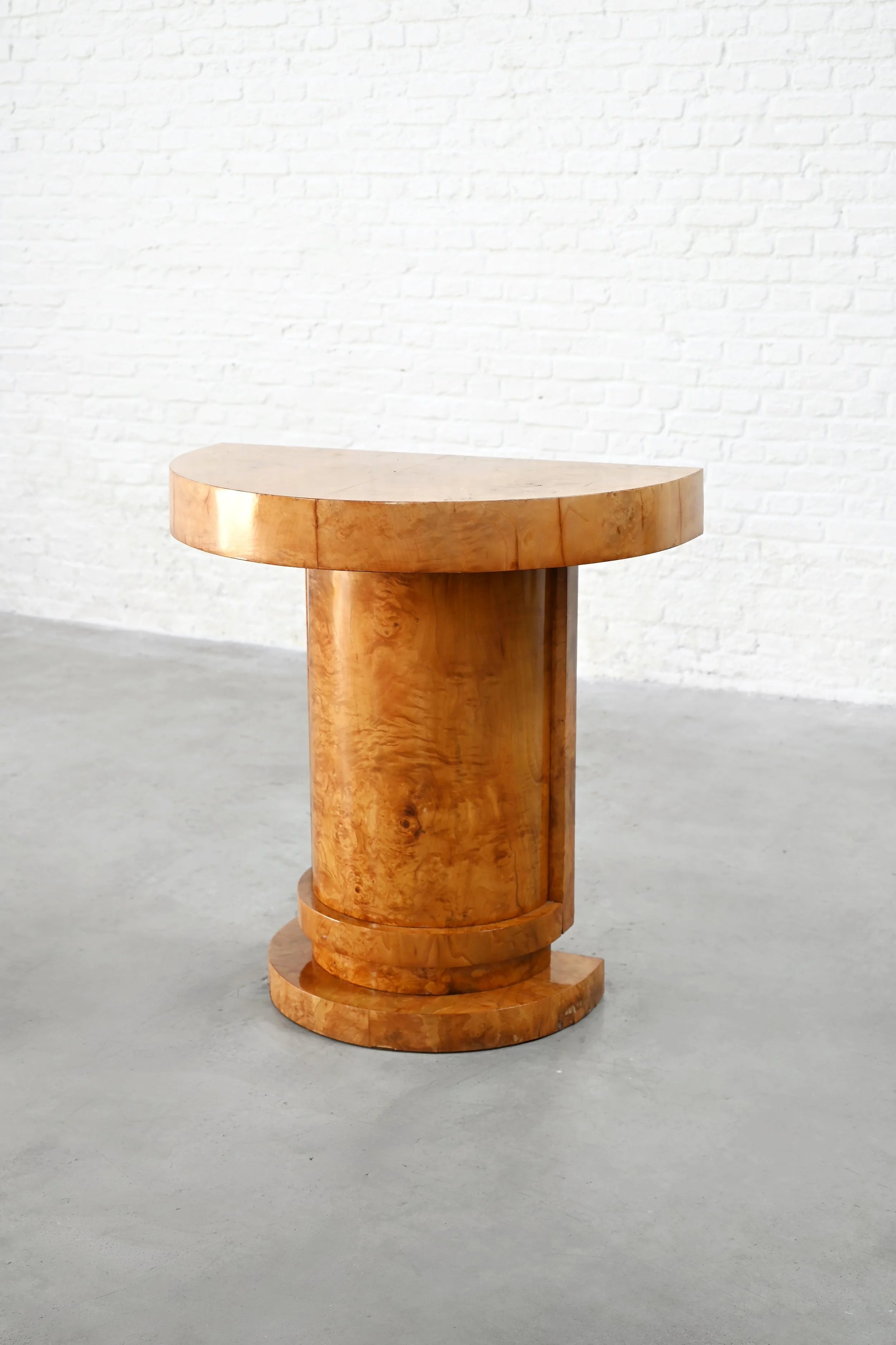 Art Deco Burl Wood Console Table, France, 1930s by Introverso | The Oblist