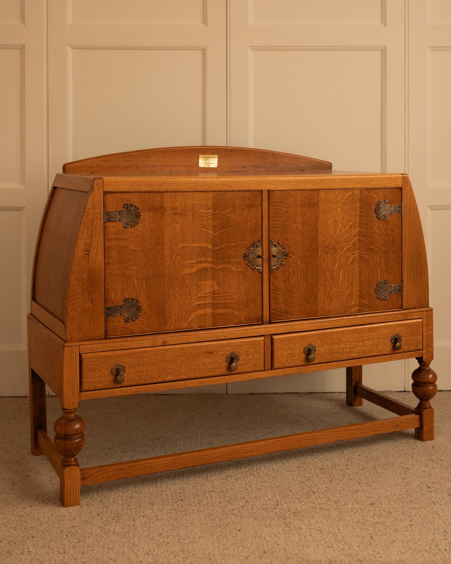 English Oak Storage Unit - 1930s — in context