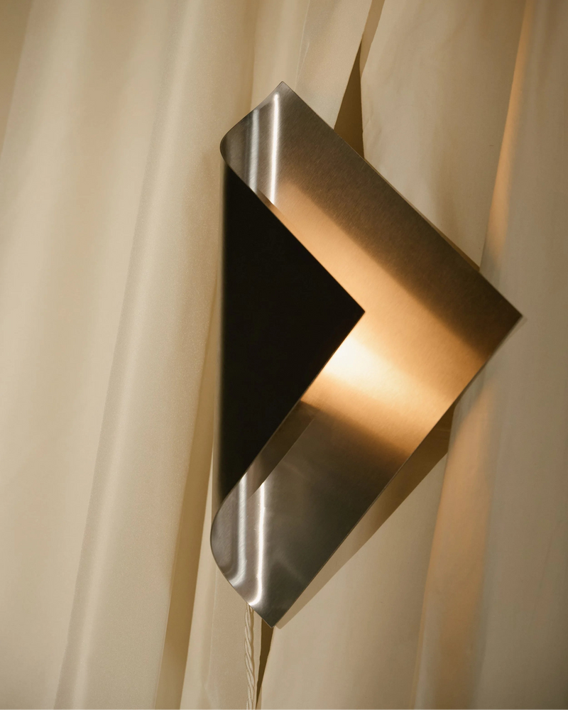 The Ferro Wall Lamp by Tabitha Isobel | The Oblist — stainless steel, modern design