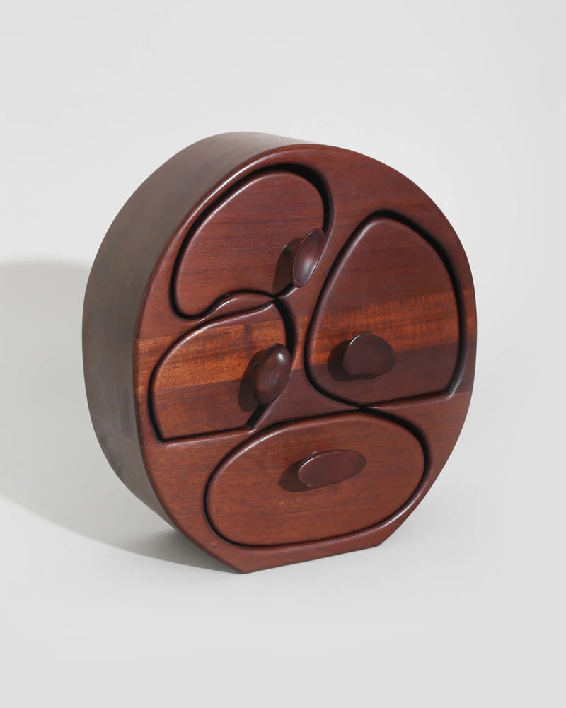 Mahogany Handmade Jewelry Box, Signed by Villa | The Oblist — handcrafted dark wood design