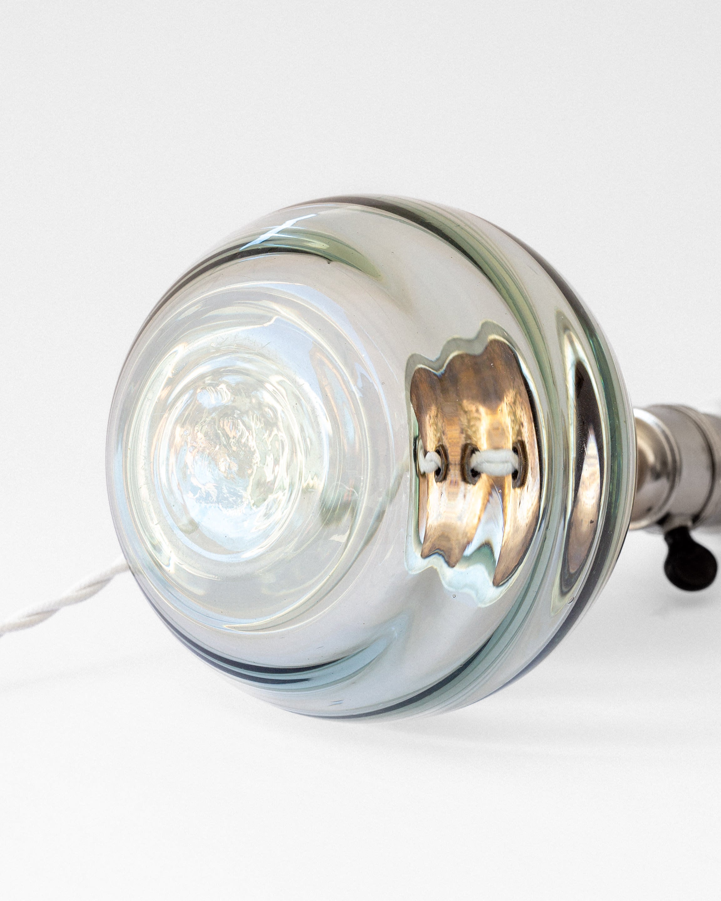 Modernist Glass Table Lamp, Sweden, 1940s — lifestyle setting
