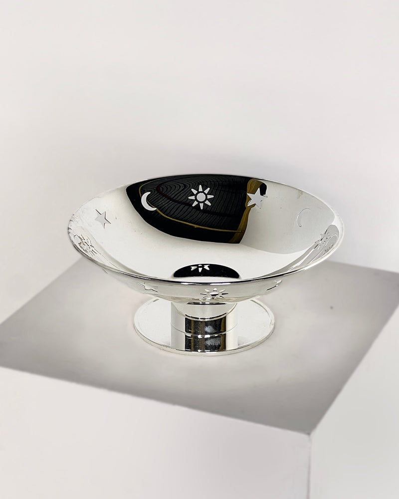 Star, sun, moon dish on pedestal  by Porter Studio | The Oblist