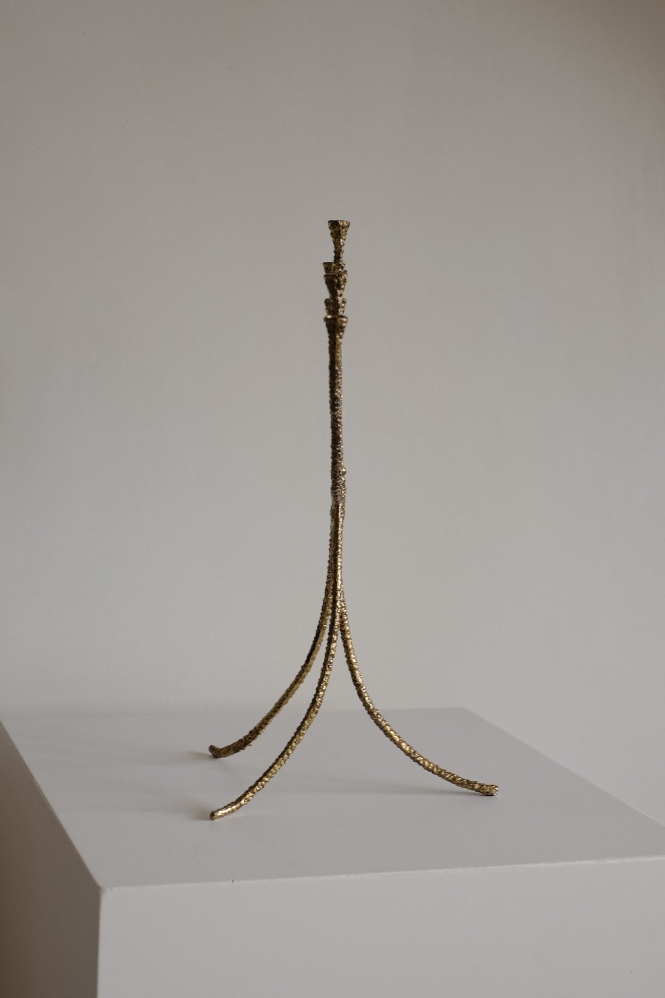 Rare Mid-Century Brutalist Bronze Candelabra — in context