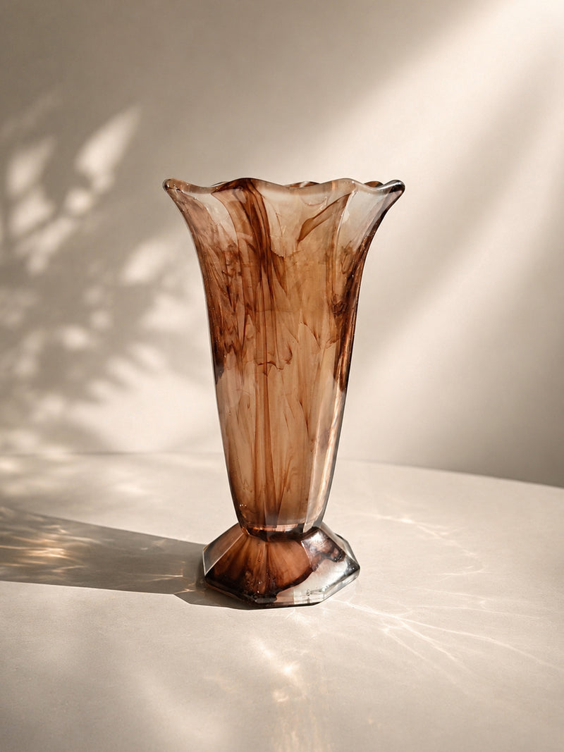German Art Deco Cloud Glass Vase - 1930s by Dodo Vintage | The Oblist