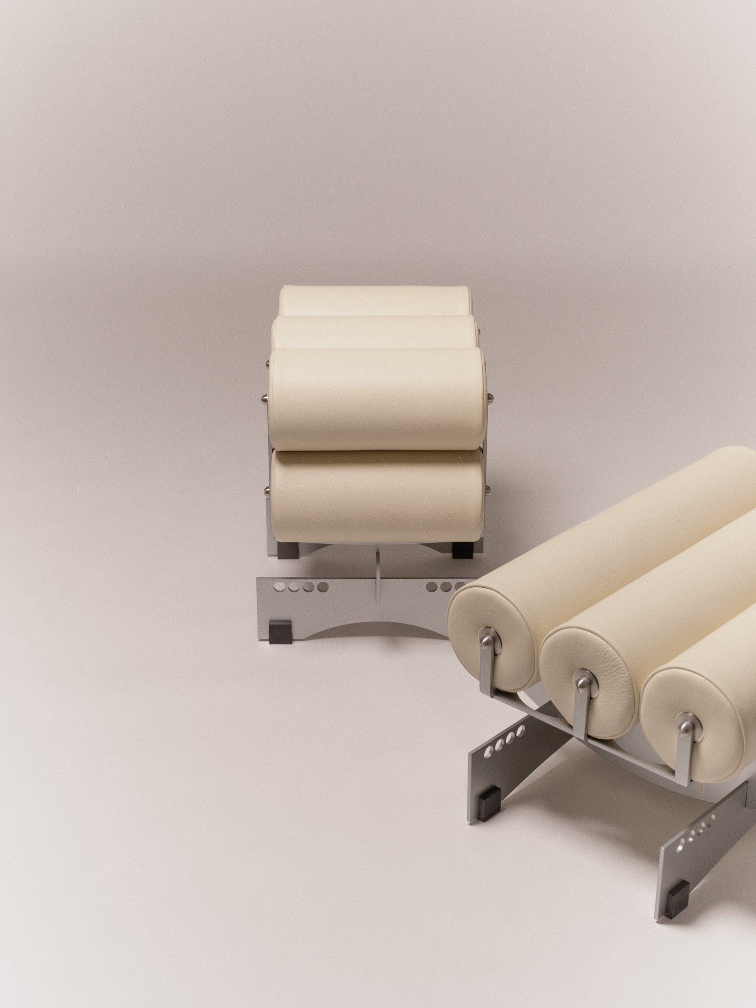 Poggia Alta — close-up of cream upholstered seat detail
