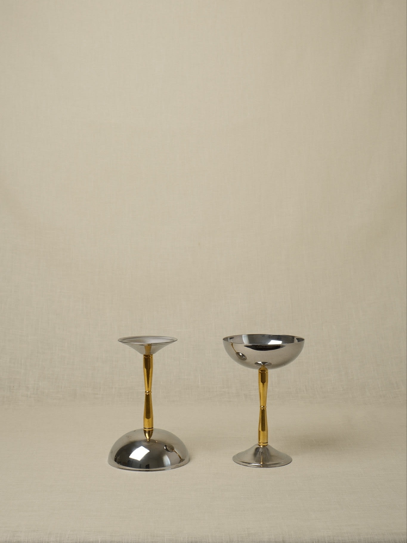 Set of 12 Inox 18/10 Champagne Coupes — side angle