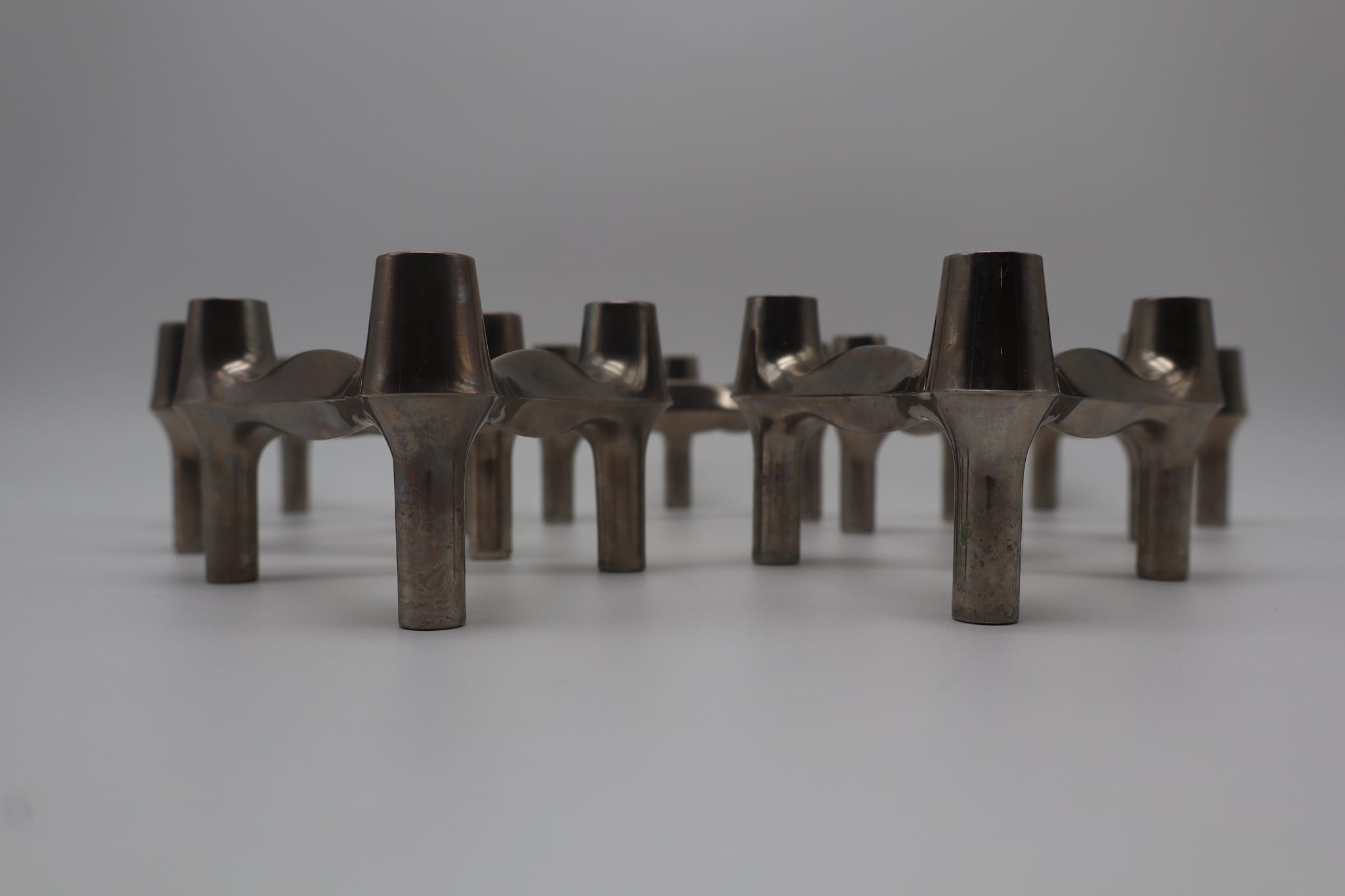 Stoffi & Nagel BMF Modular Candleholder – West Germany 1970s – Stackable Chrome Mid Centur — in context
