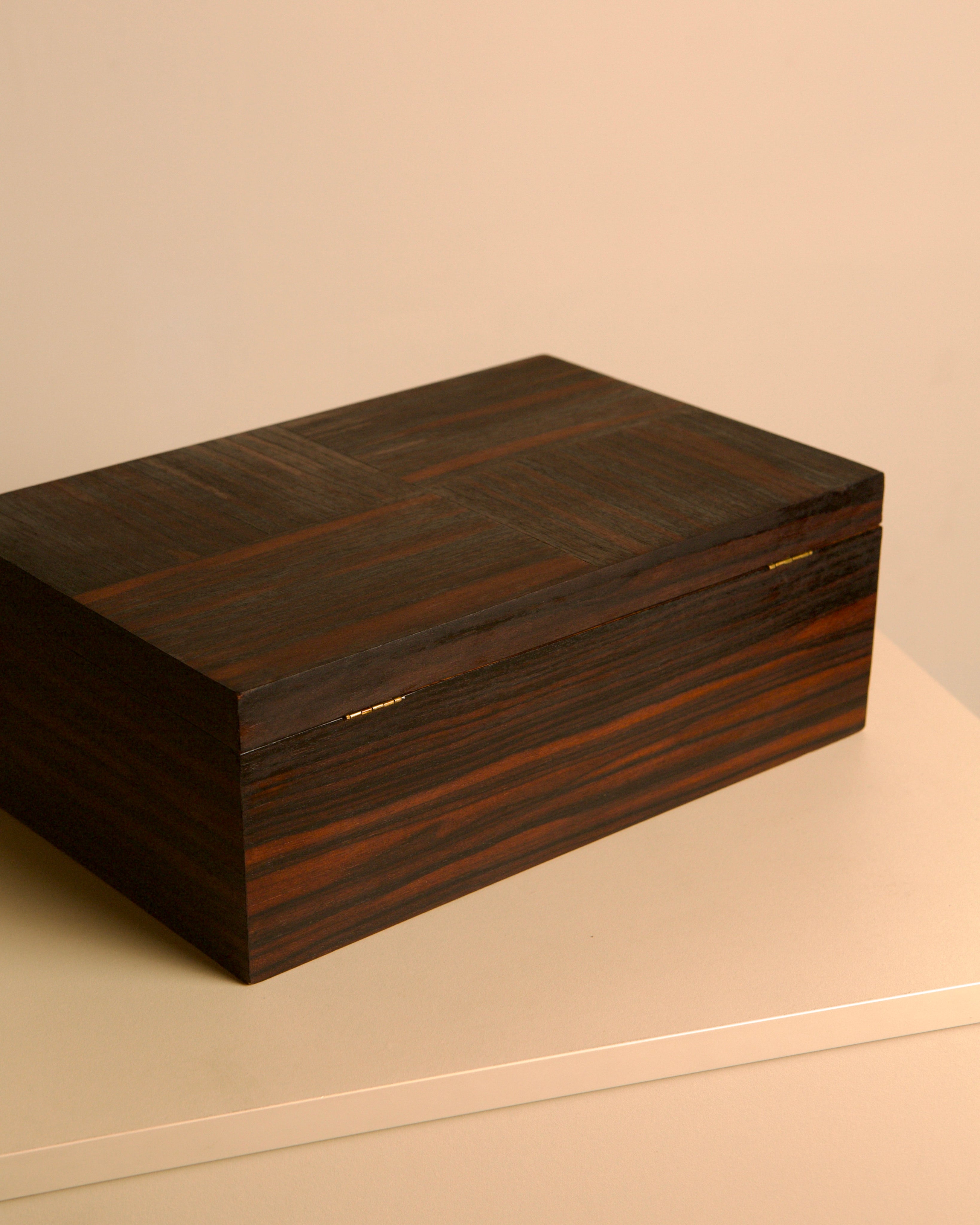 Large Rio rosewood veneer box, Fristho, the Netherlands, 1950s — alternate view