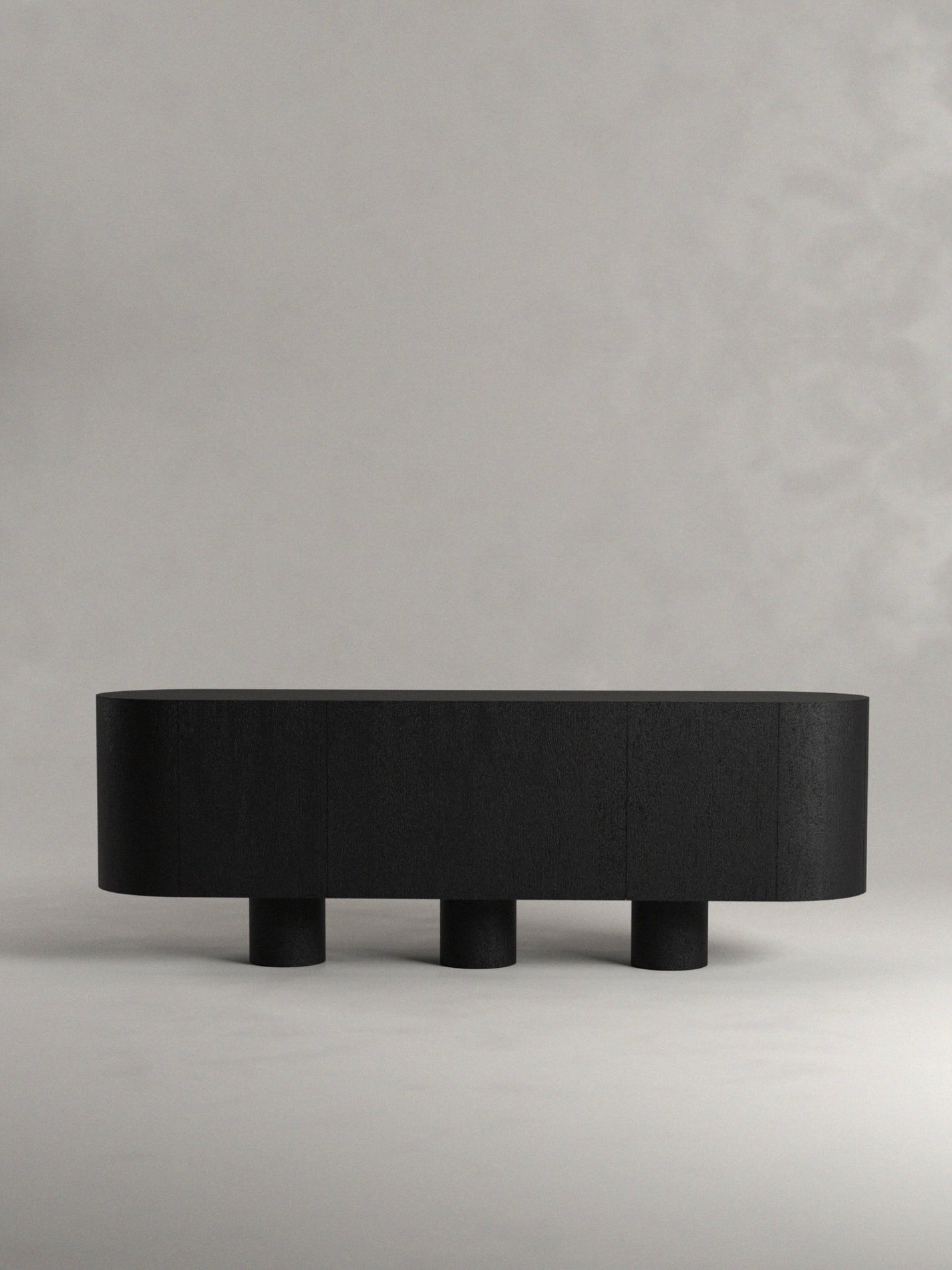 Totem' Sideboard — front view highlighting black textured finish