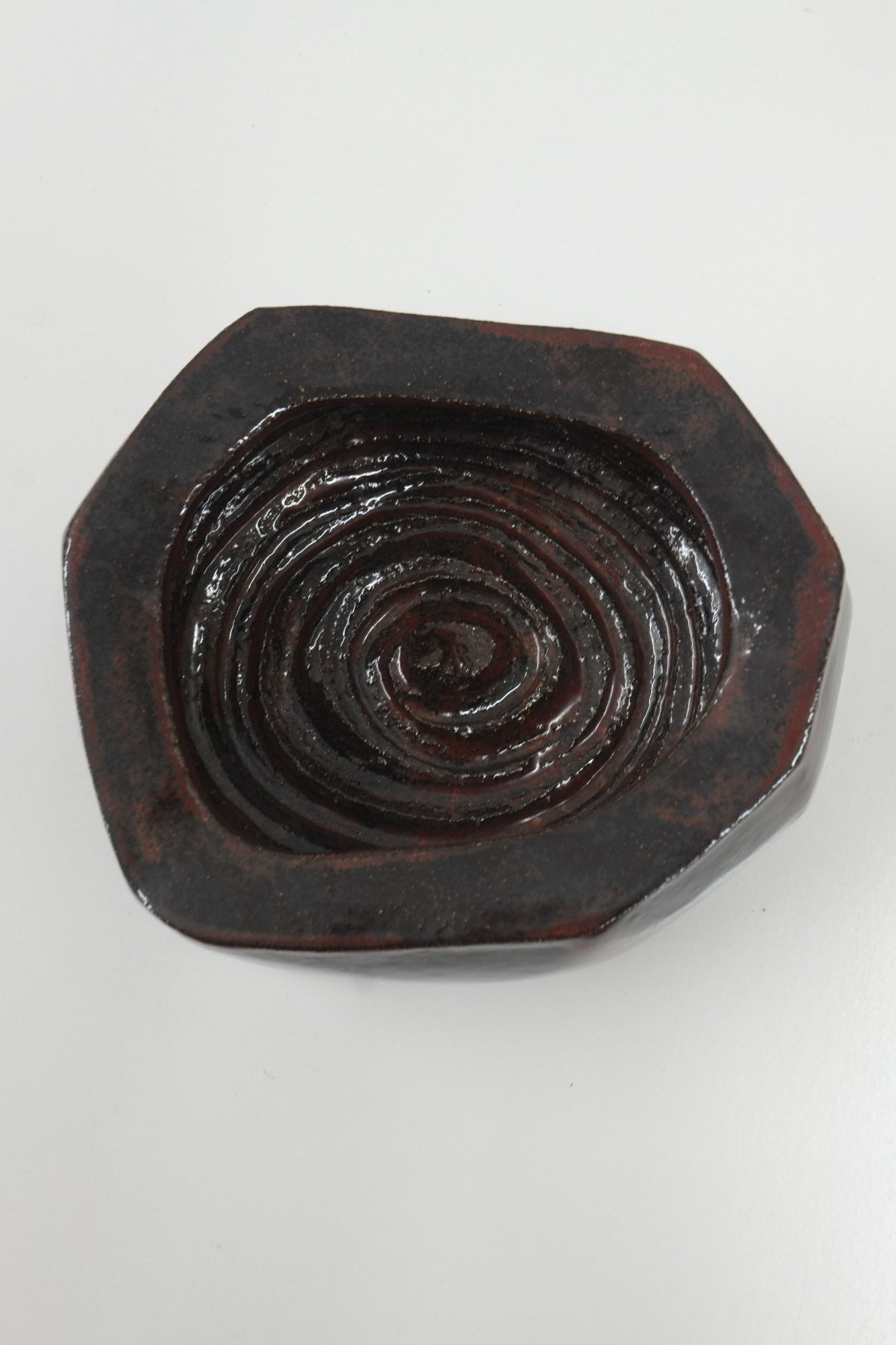 Carved Bowl (Red Iron) — side angle