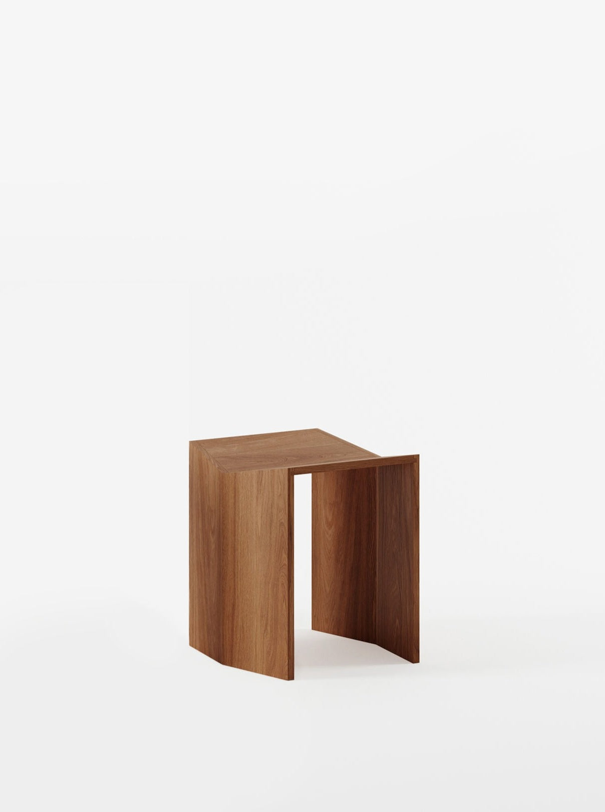 Athens Stool in Iroko — alternate view