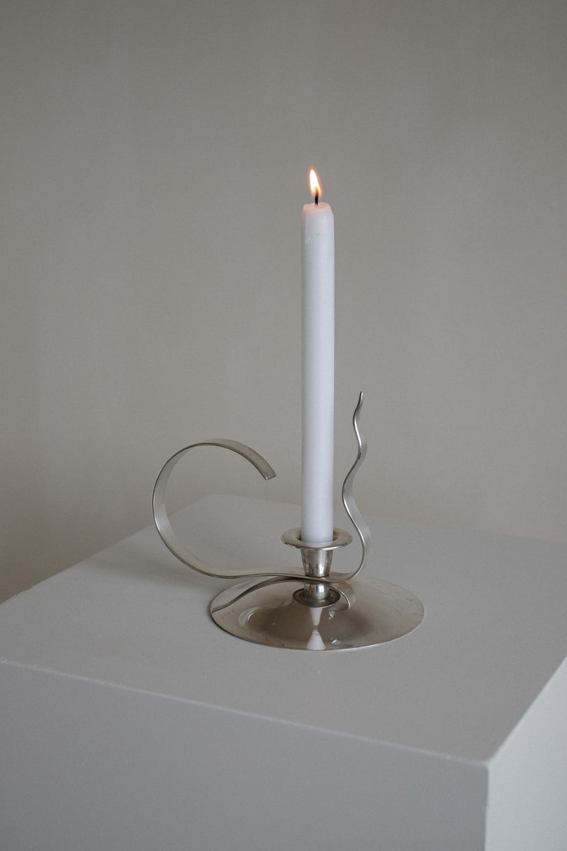 Silver-Plated Candle Holder by septembre studios | The Oblist — modern silver design
