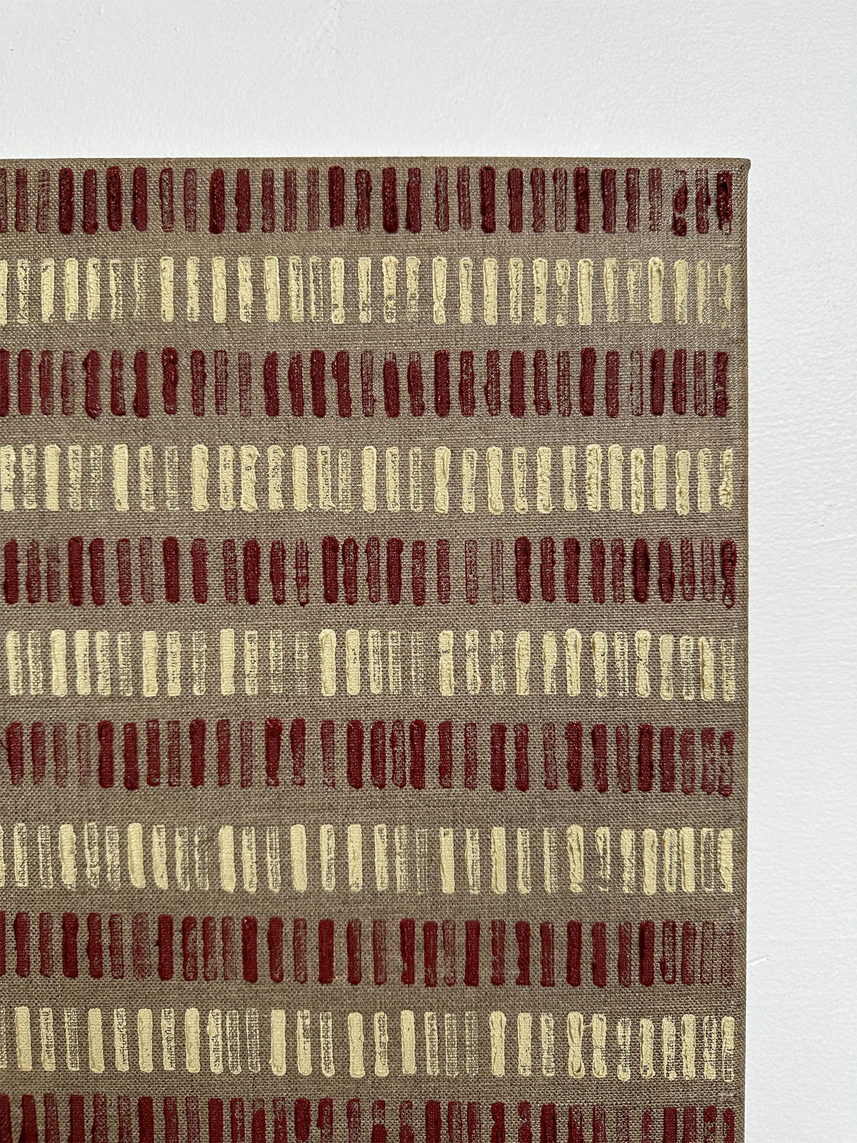 'Buff Red - Reversed Turf' Painting — side angle