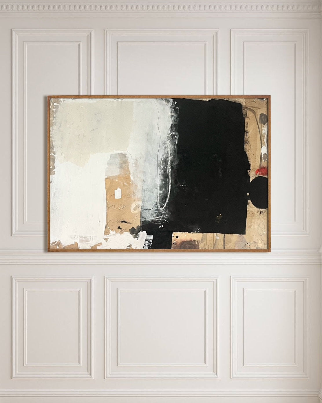 "Sable et Encre", Abstrait sur Toile Brute