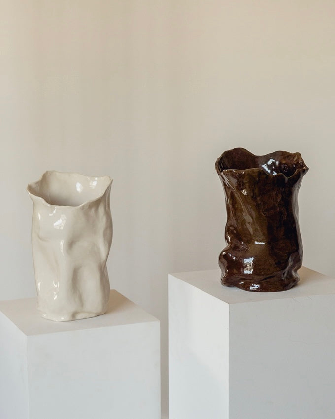 Contemporary Vase in Glazed Ceramic - The Modica Collection — alternate view