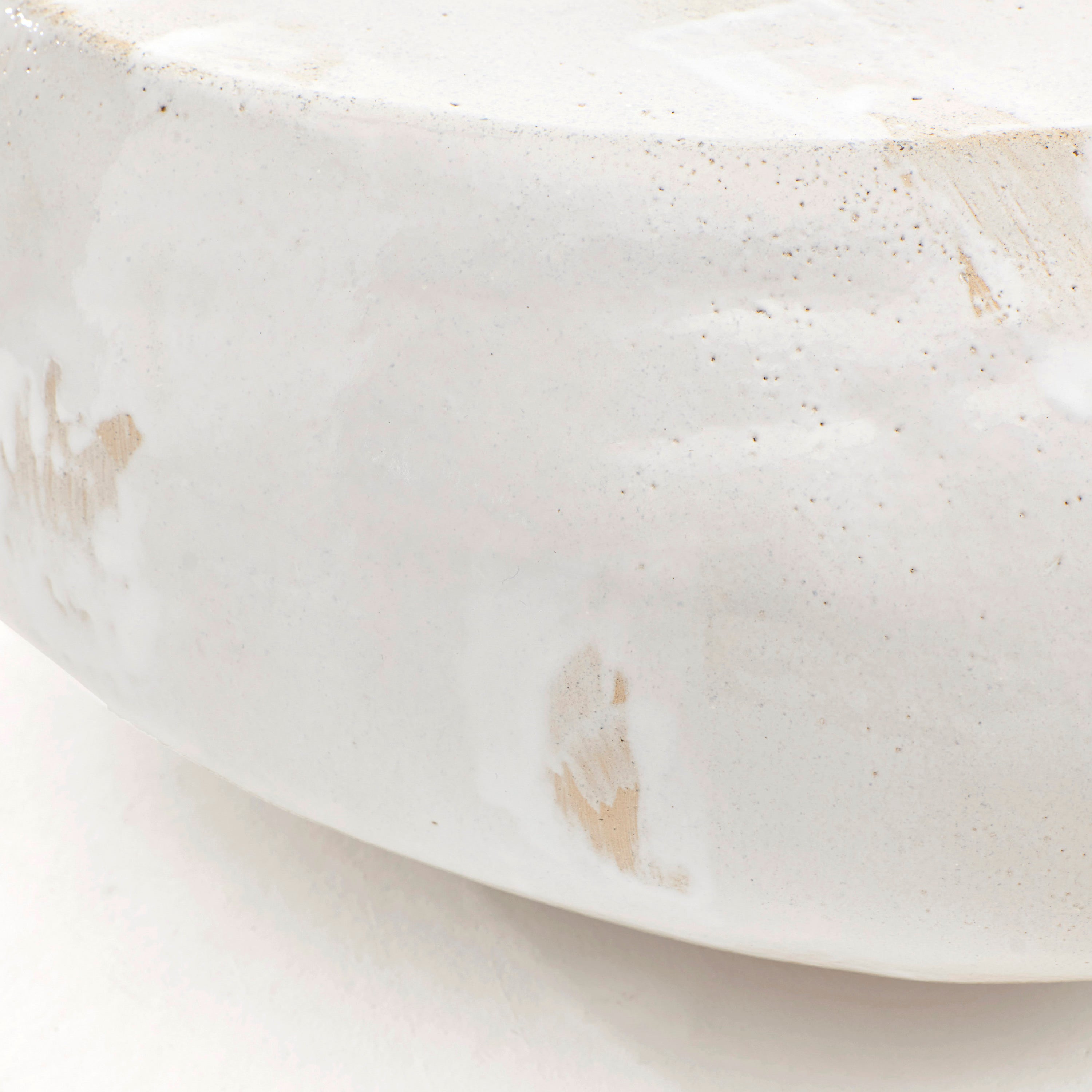 Ceramic Coffee Table in Cream — lifestyle setting