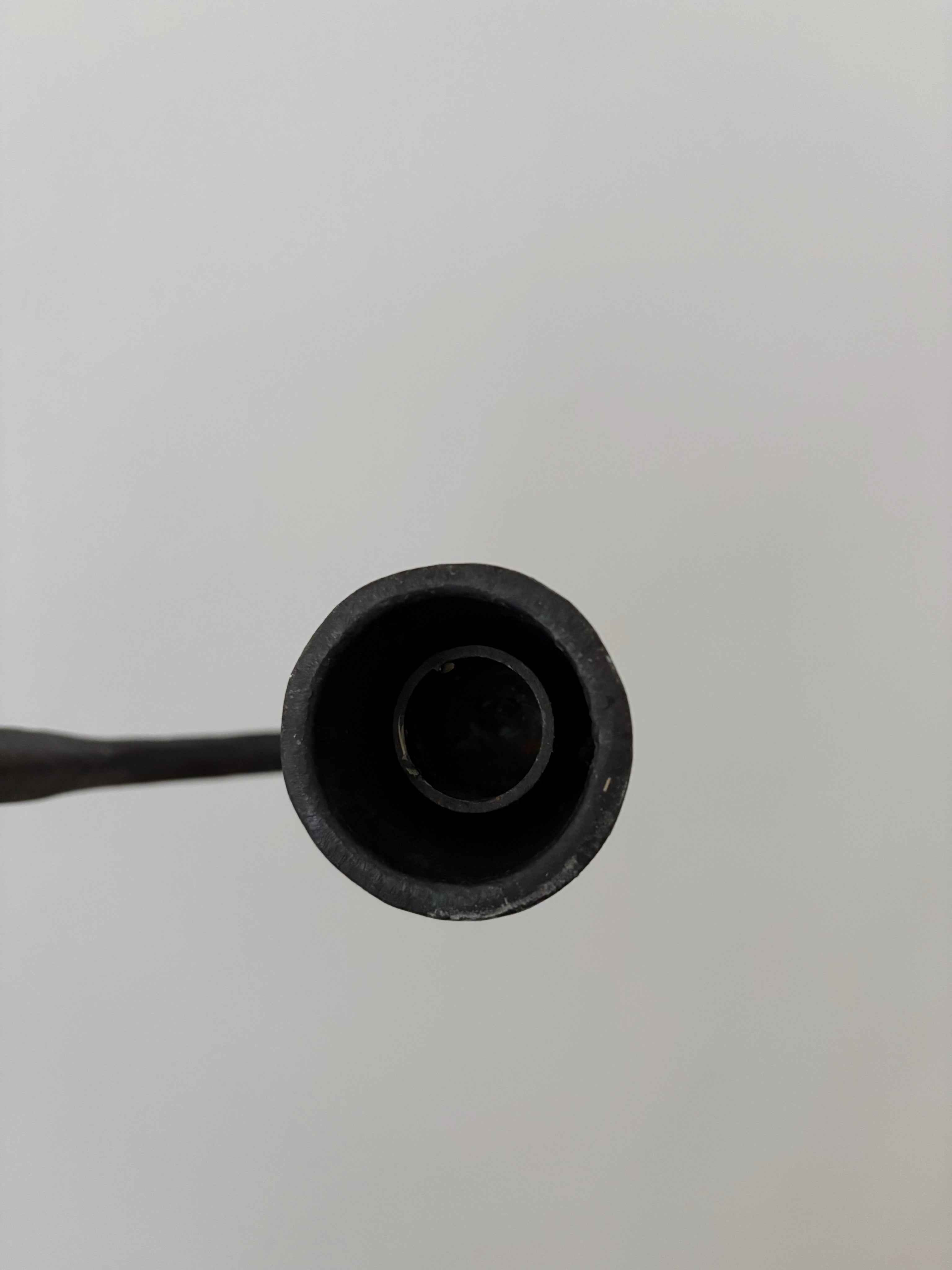 Ensemble de 3 grands bougeoirs muraux en fer forgé danois, vers la fin des années 1990