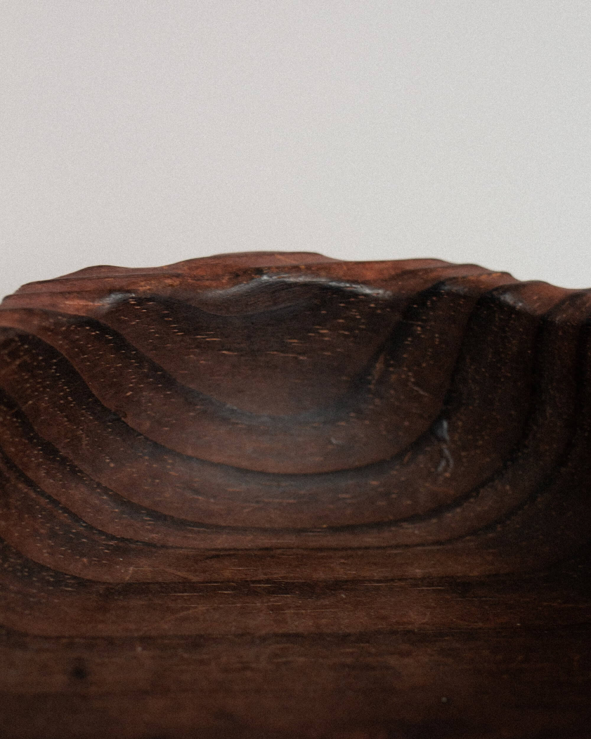 Hand-carved Wooden Bowl — detail view