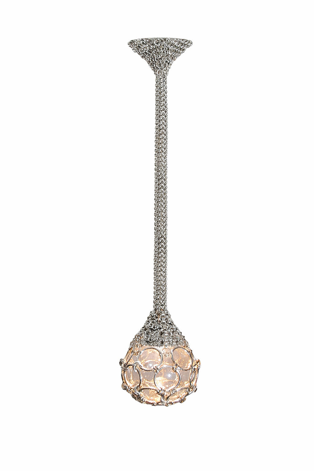 Single-Pendant 'Chainmail Droplet' Chandelier — additional view