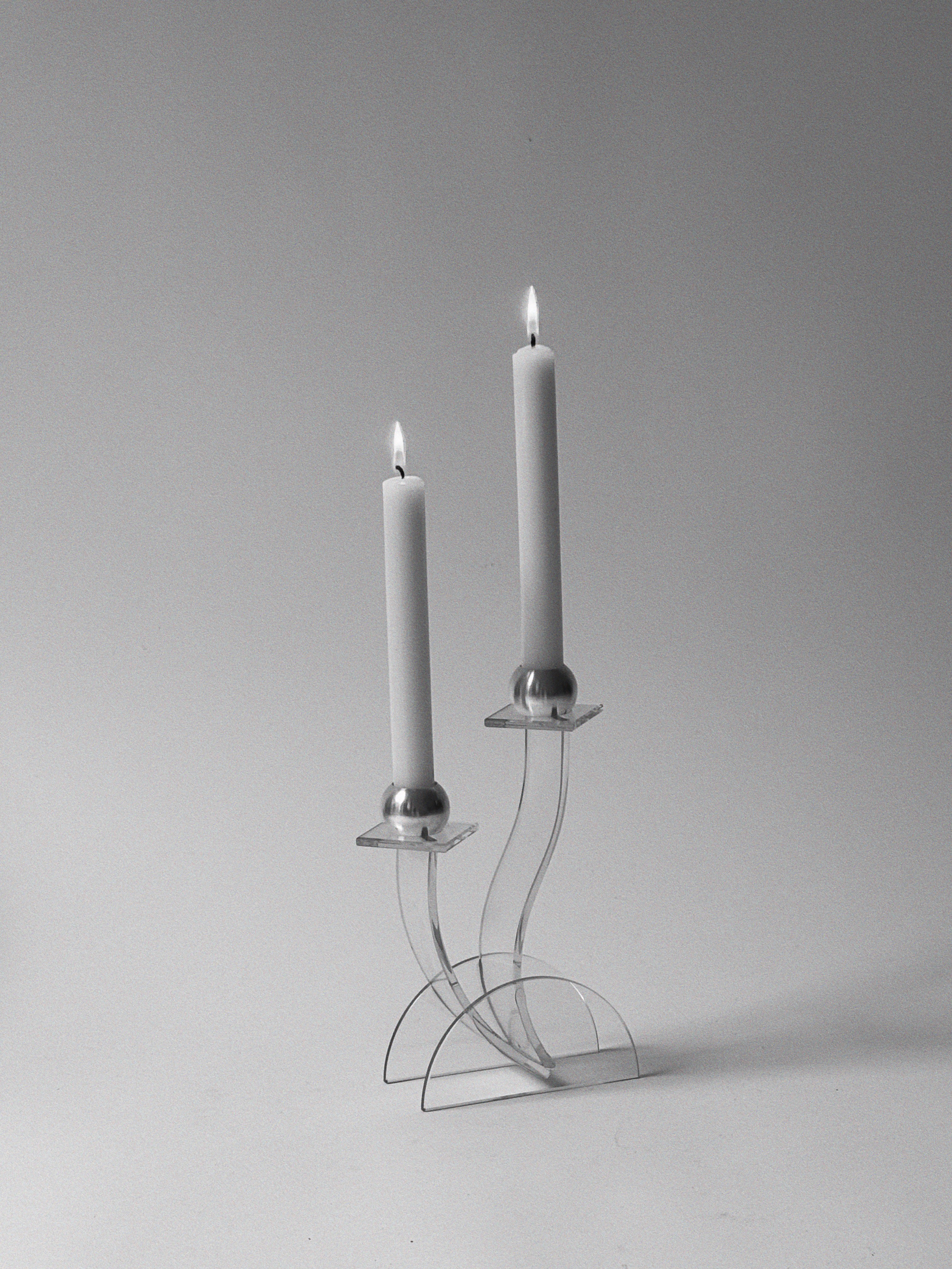Postmodern Glass Candlestick, Germany — in context