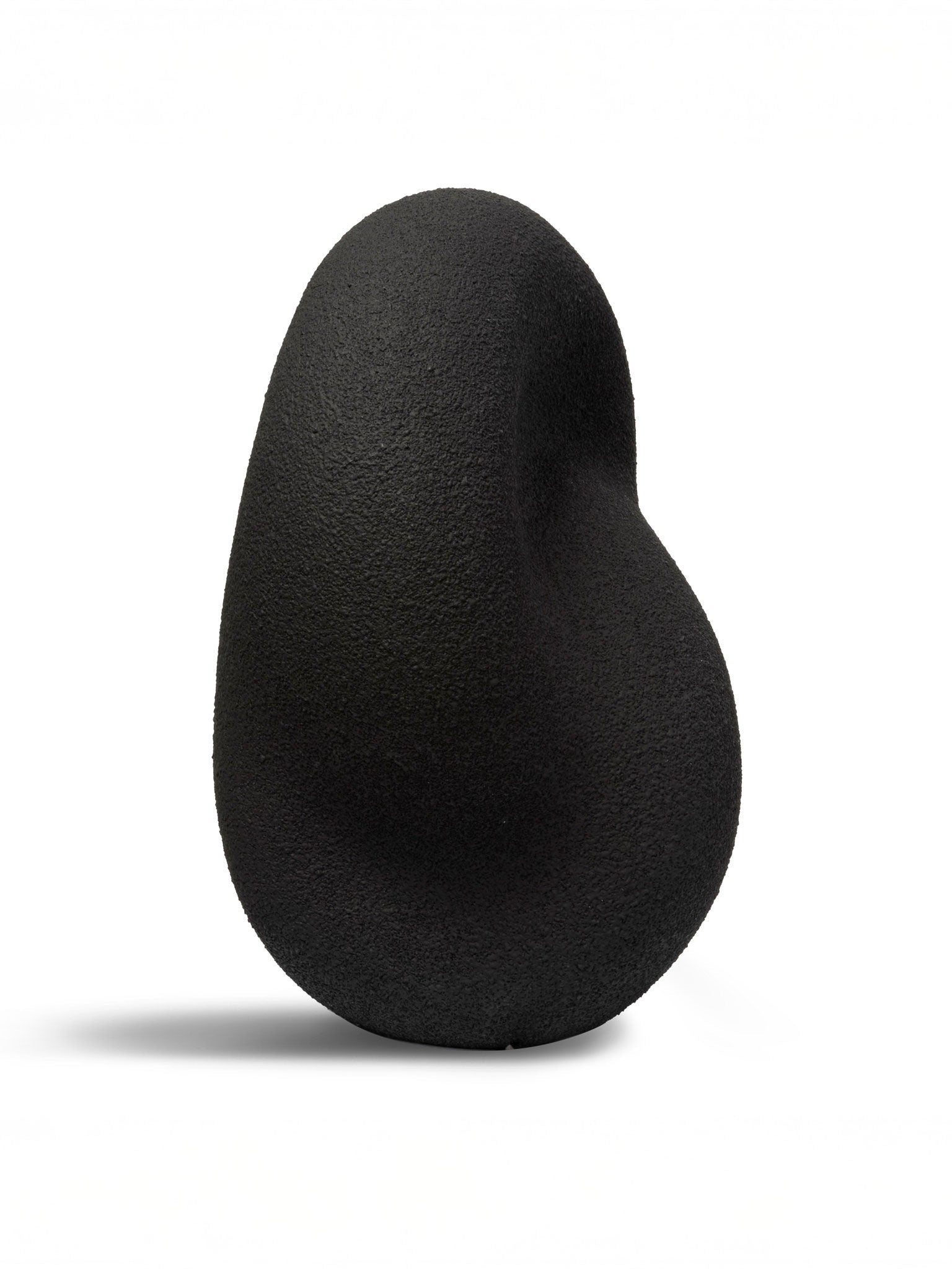 Acoustic Sculpture Black - Bluetooth — black textured speaker on white background