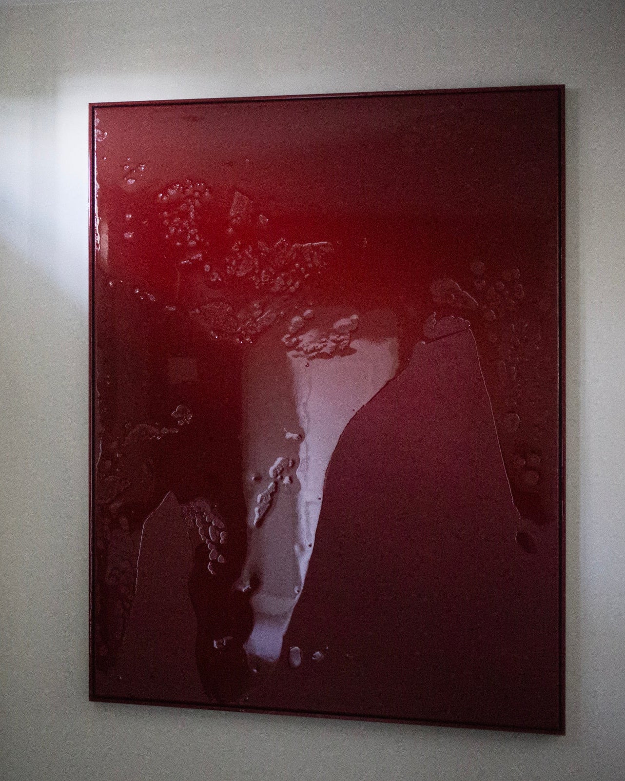 Red Flux - Painting — close-up of glossy red surface detail