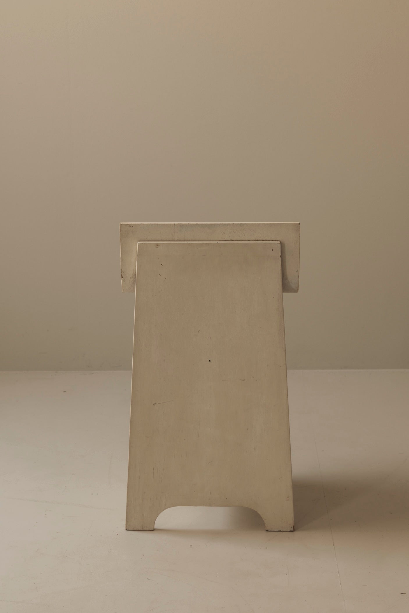 Decorative Sculptural French Off-White Plywood Accent Chair, 1940s — view 9