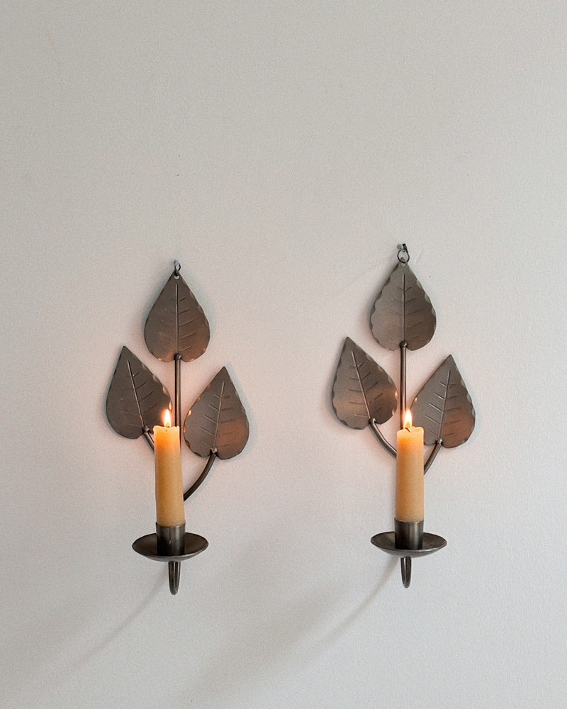 Metal Wall Candleholders, Sweden by Huerto | The Oblist