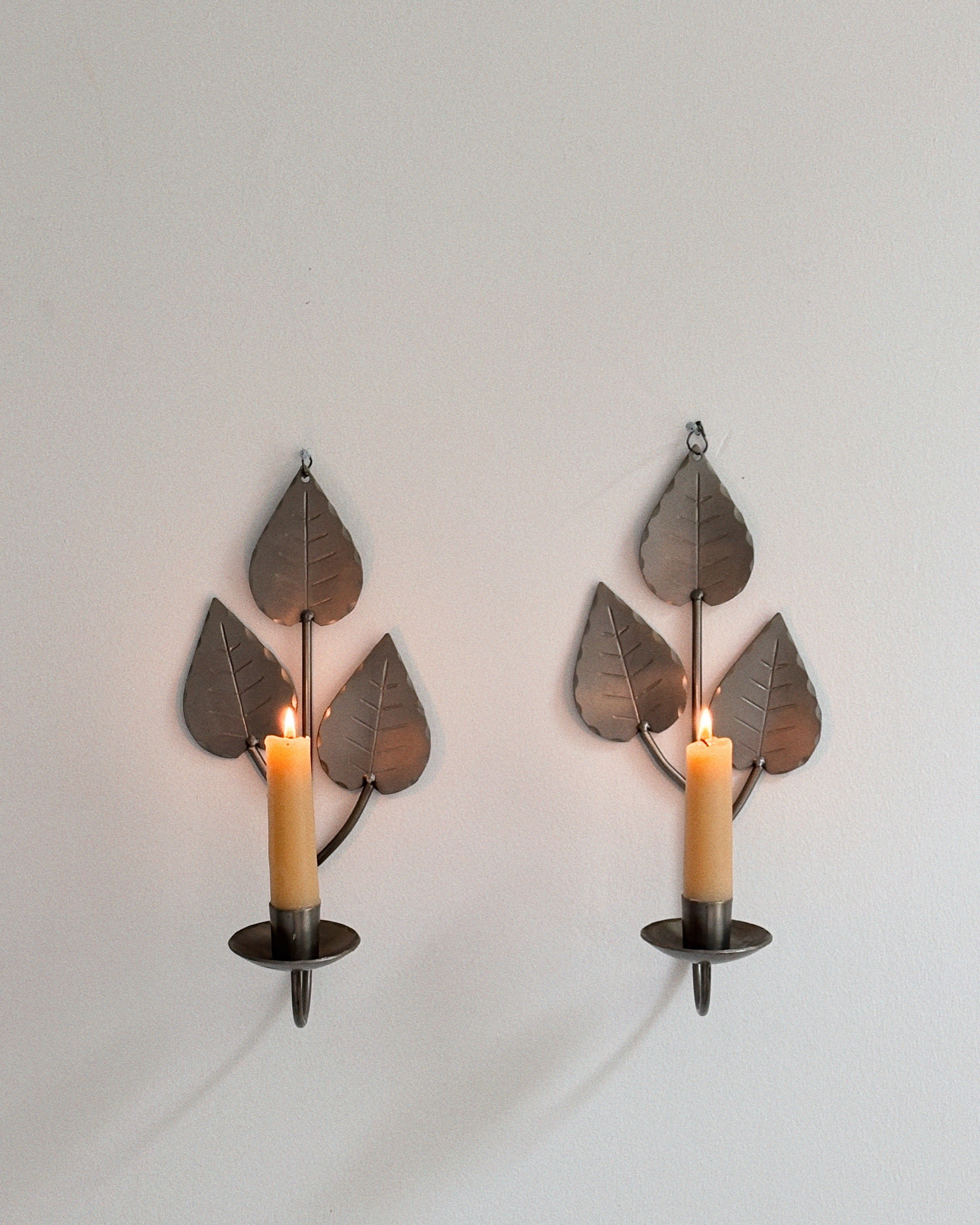 Metal Wall Candleholders, Sweden by Huerto | The Oblist