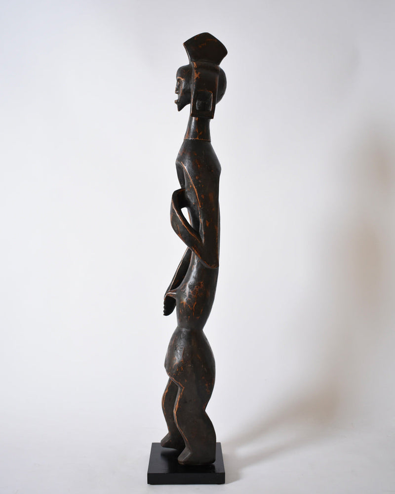 Anthropomorphic African Wooden Sculpture by Barracuda Interiors | The Oblist — handcrafted dark wood finish