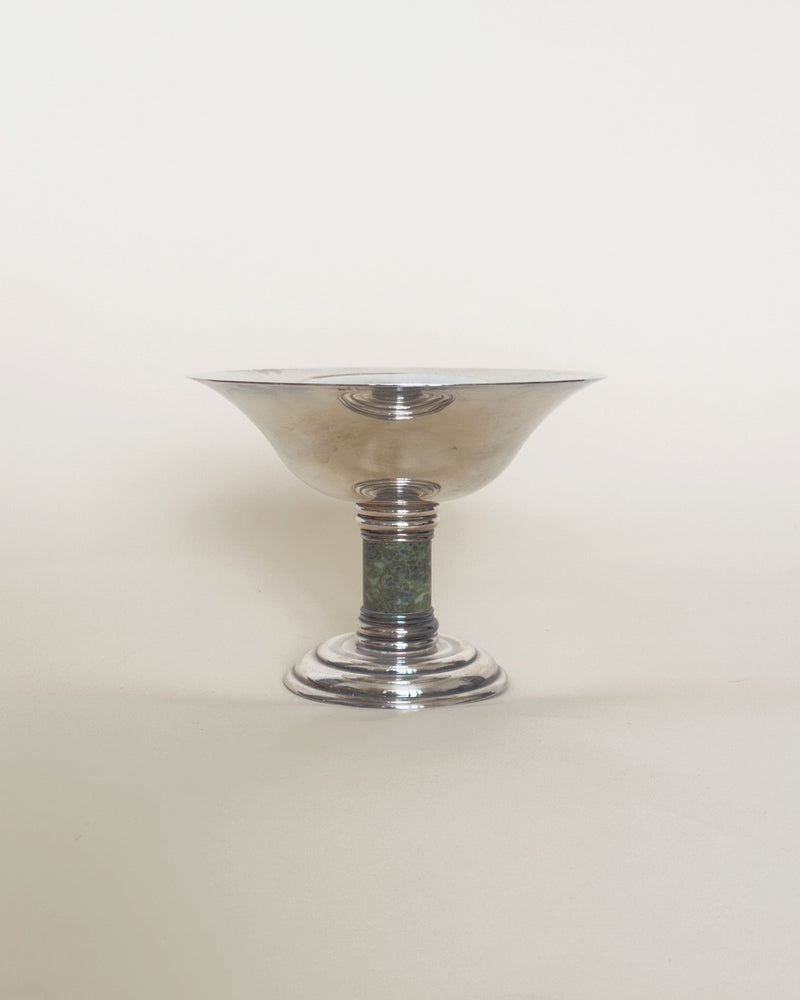 Jean E. Puiforcat Art Deco Silver-Plated Tazza by Aesthete Label | The Oblist — silver-plated, decorative dish