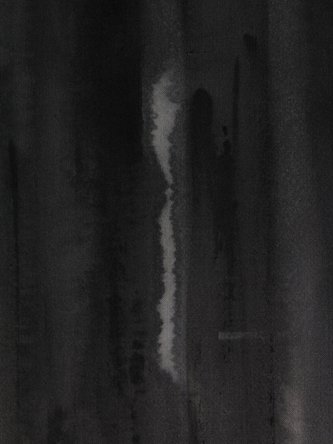 Vertical Organic Lines In Black And White By Karina Savonenko, 120x120cm — lifestyle setting