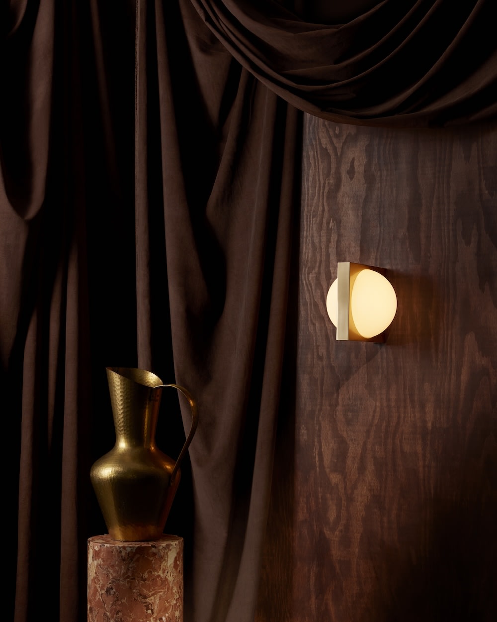 Solstice Wall Light by Lee Broom | The Oblist — brass and glass design