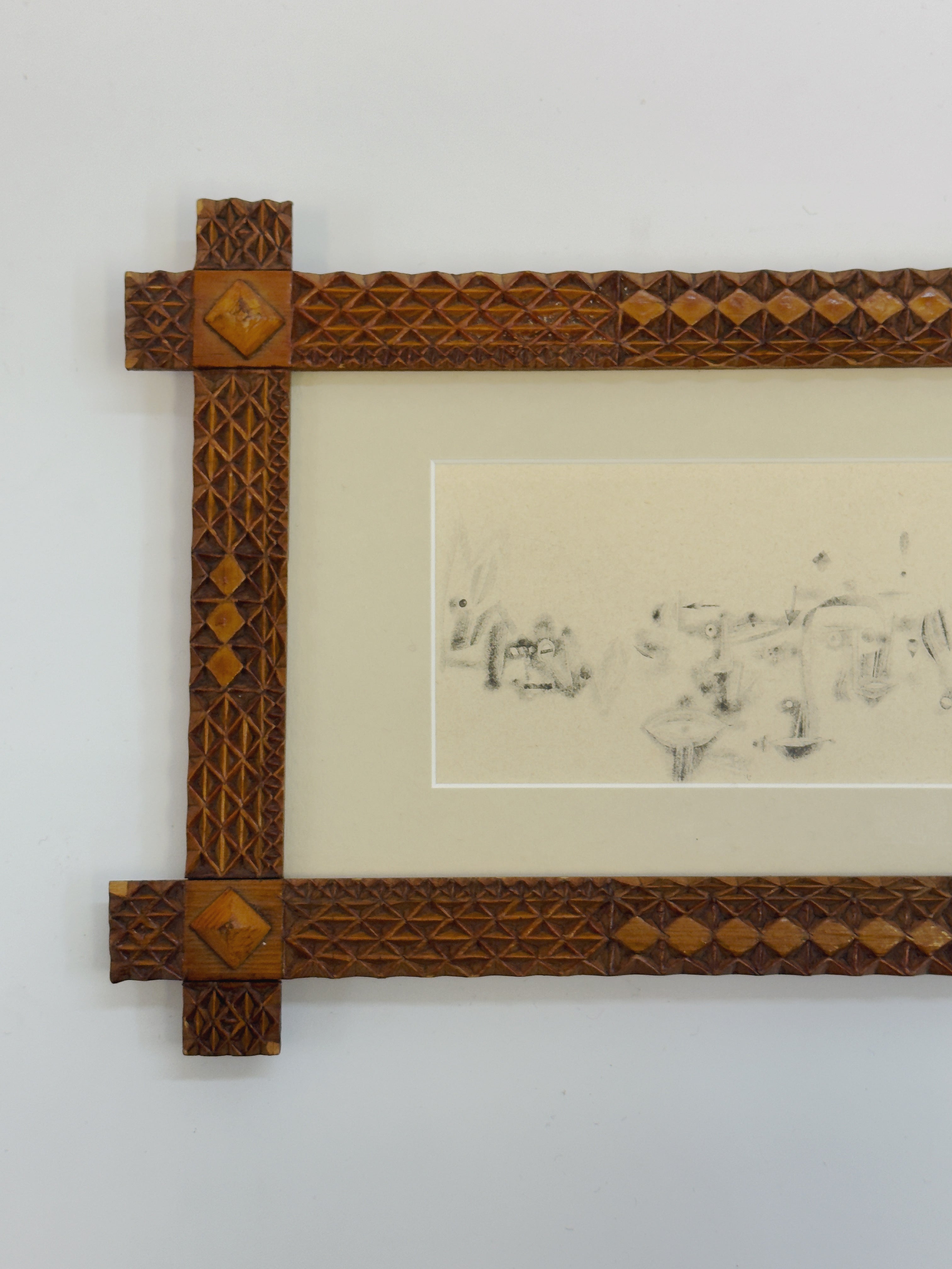 Modernist Graphite Drawing, c.1970 — detail view