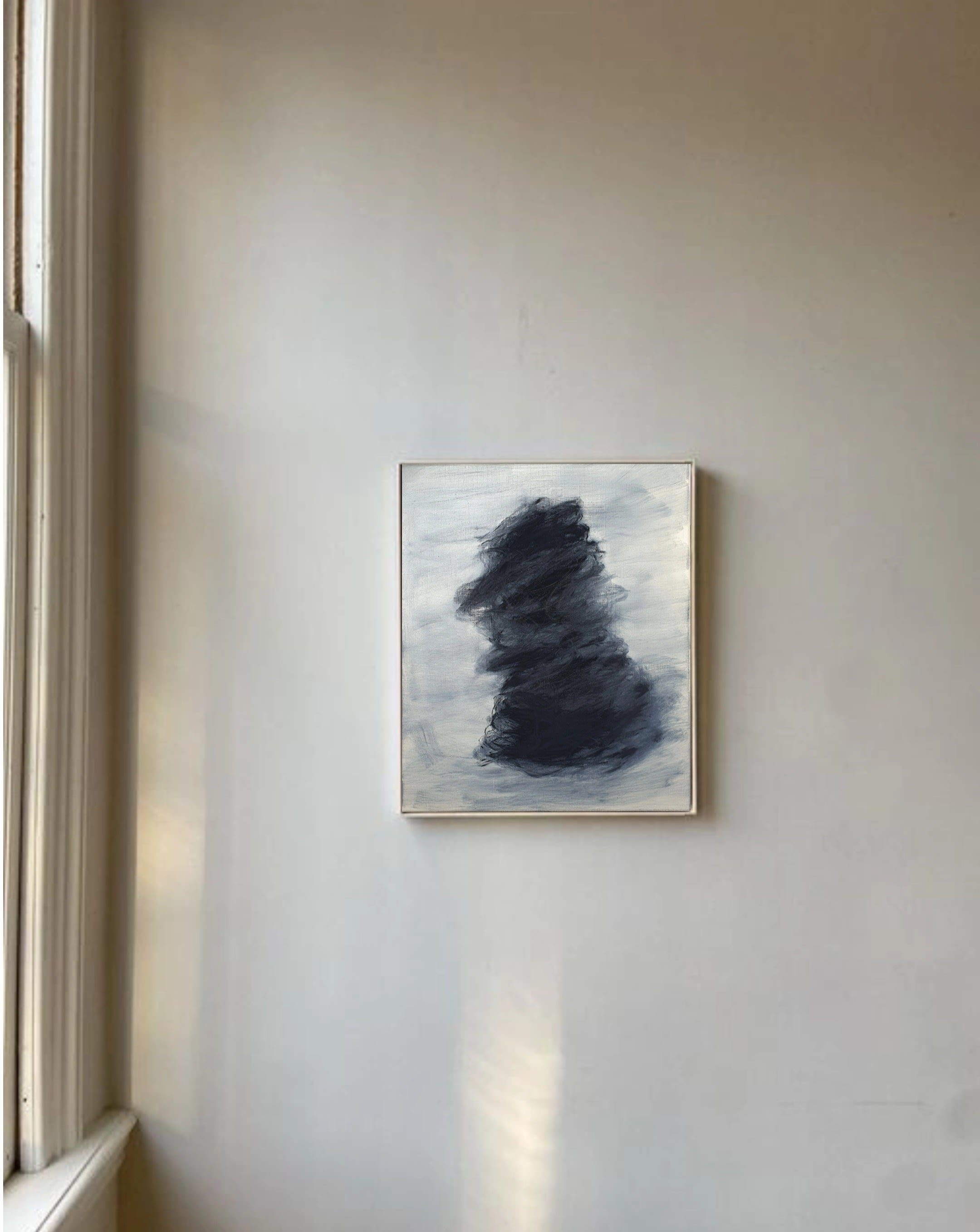 'Hummingbird swirl' painting — detail view